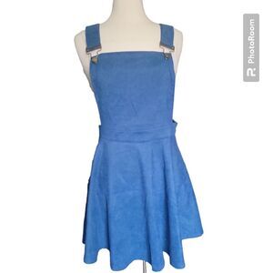 SHEIN CURVE Blue Corduroy Jumper - 0XL